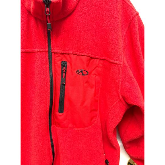 Red Marker Fleece, Full Zip Jacket, Zipper Pockets, Layering, Men's Size XL - Picture 3 of 7